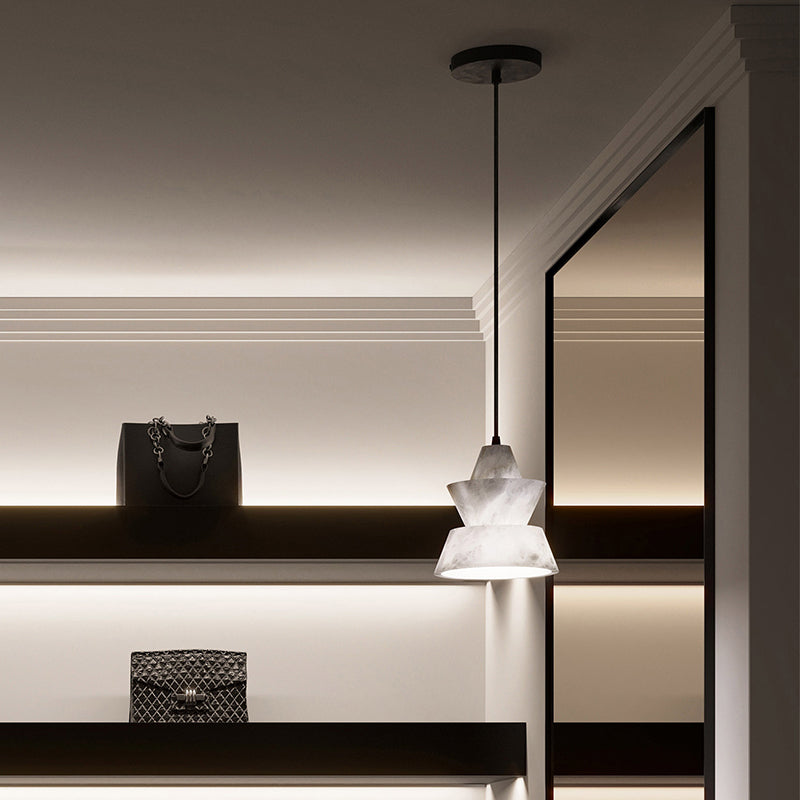 Koltin Lab Small Alabaster Coffee Table Pendant, Modern Pendant Light Besides Bed Chandelier Kevin Studio Inc