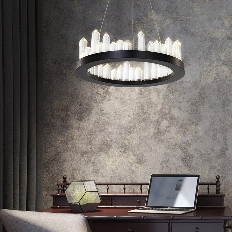 Leti Crystal Round Chandelier