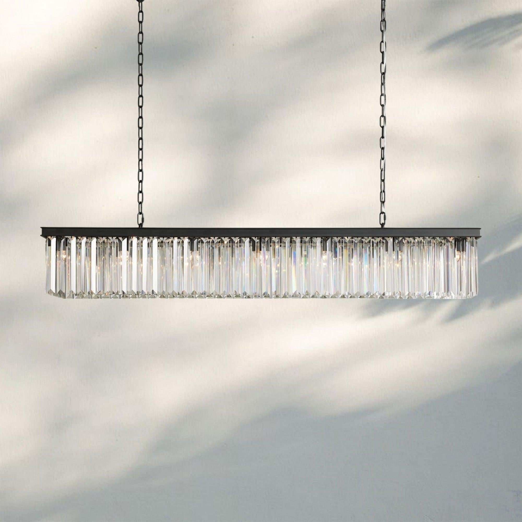 Leyland Rectangular Chandelier 60''72''-60''-Bronze-