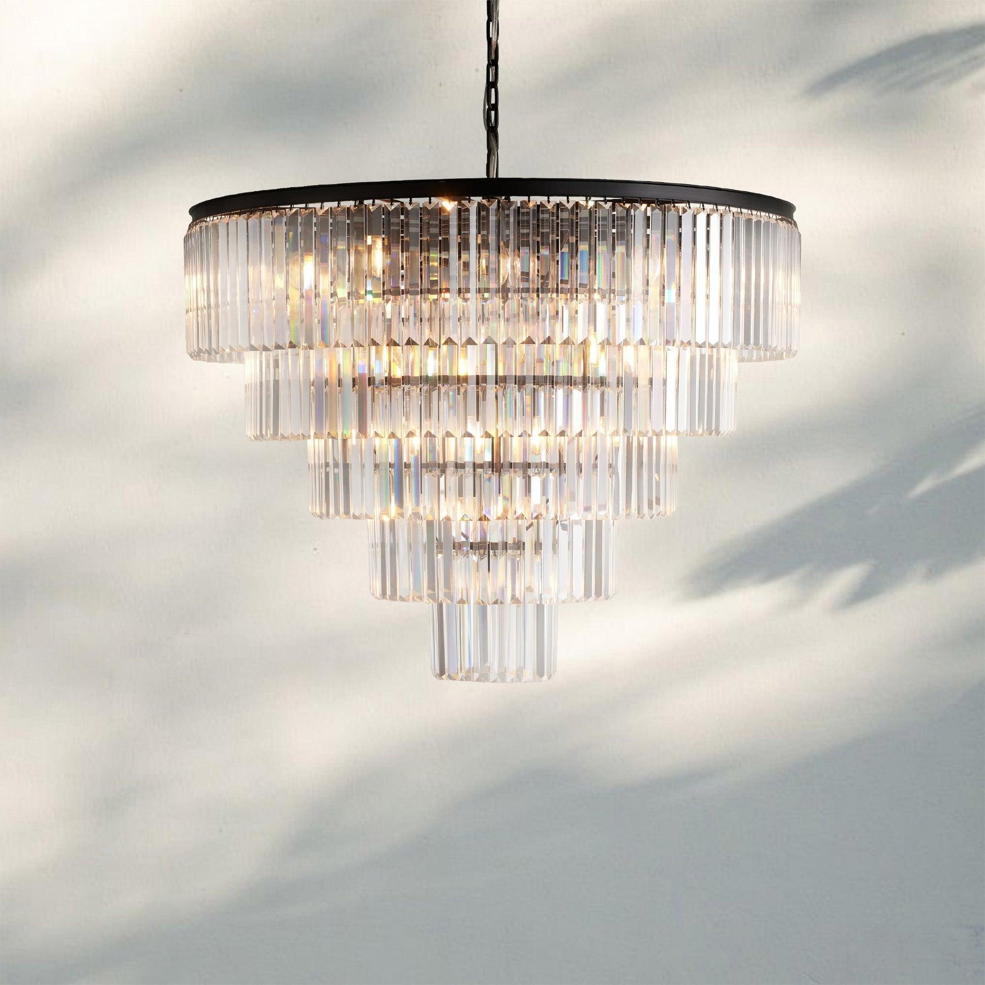 Layland Tiered Round Chandelier-5-Tier 48″ W-Bronze-