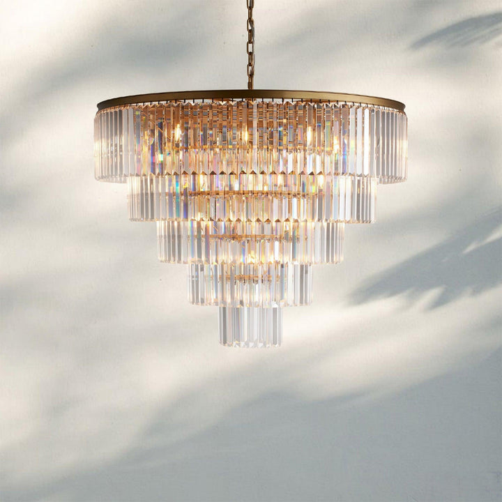 Layland Tiered Round Chandelier-5-Tier 48″ W-Brass-