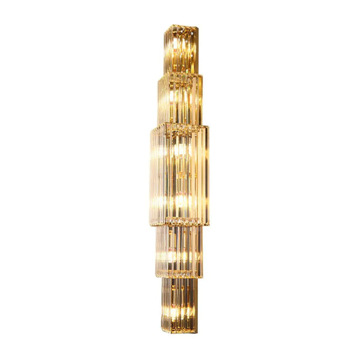 Light Luxury Crystal Layered Wall Lamp - Arialamps