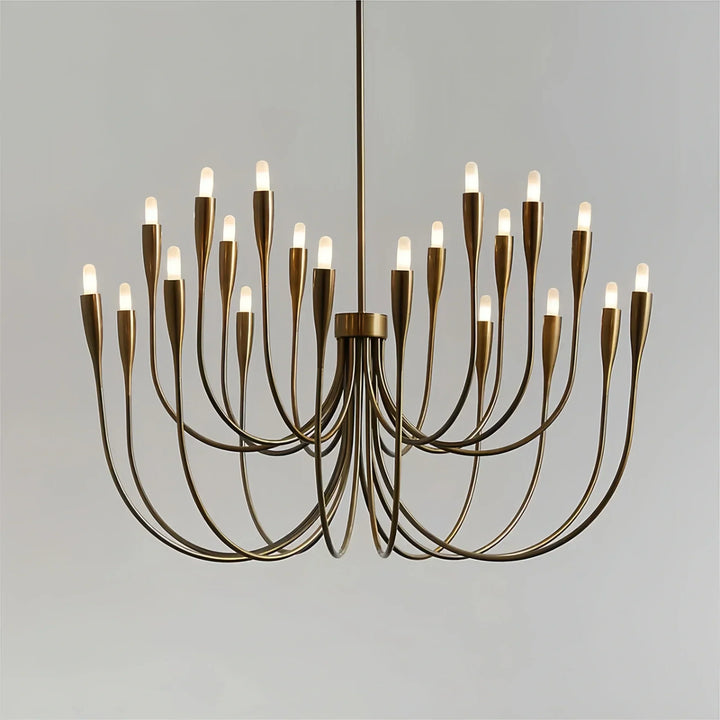 Liona Large Brass Candelabra Chandelier Light-