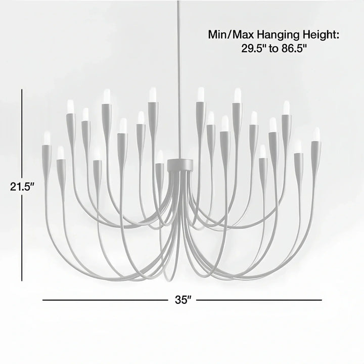 Liona Large Brass Candelabra Chandelier Light-