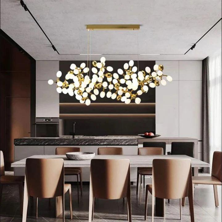 Luxury Escamoles Modern Linear Grape Chandelier-Arialamps