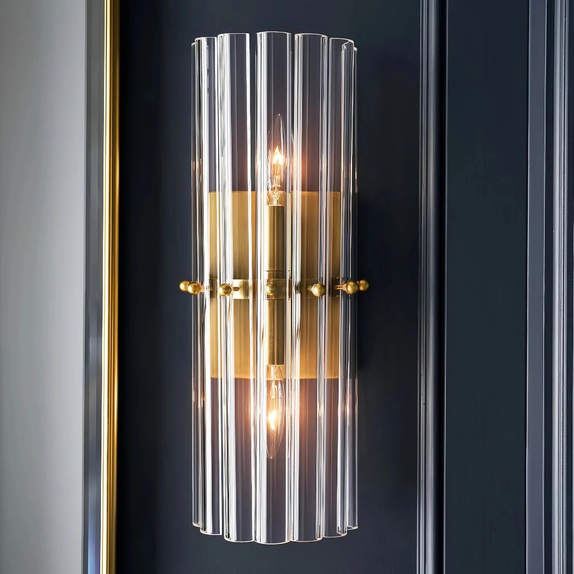 Mallory Glass Wall Sconce - Arialamps