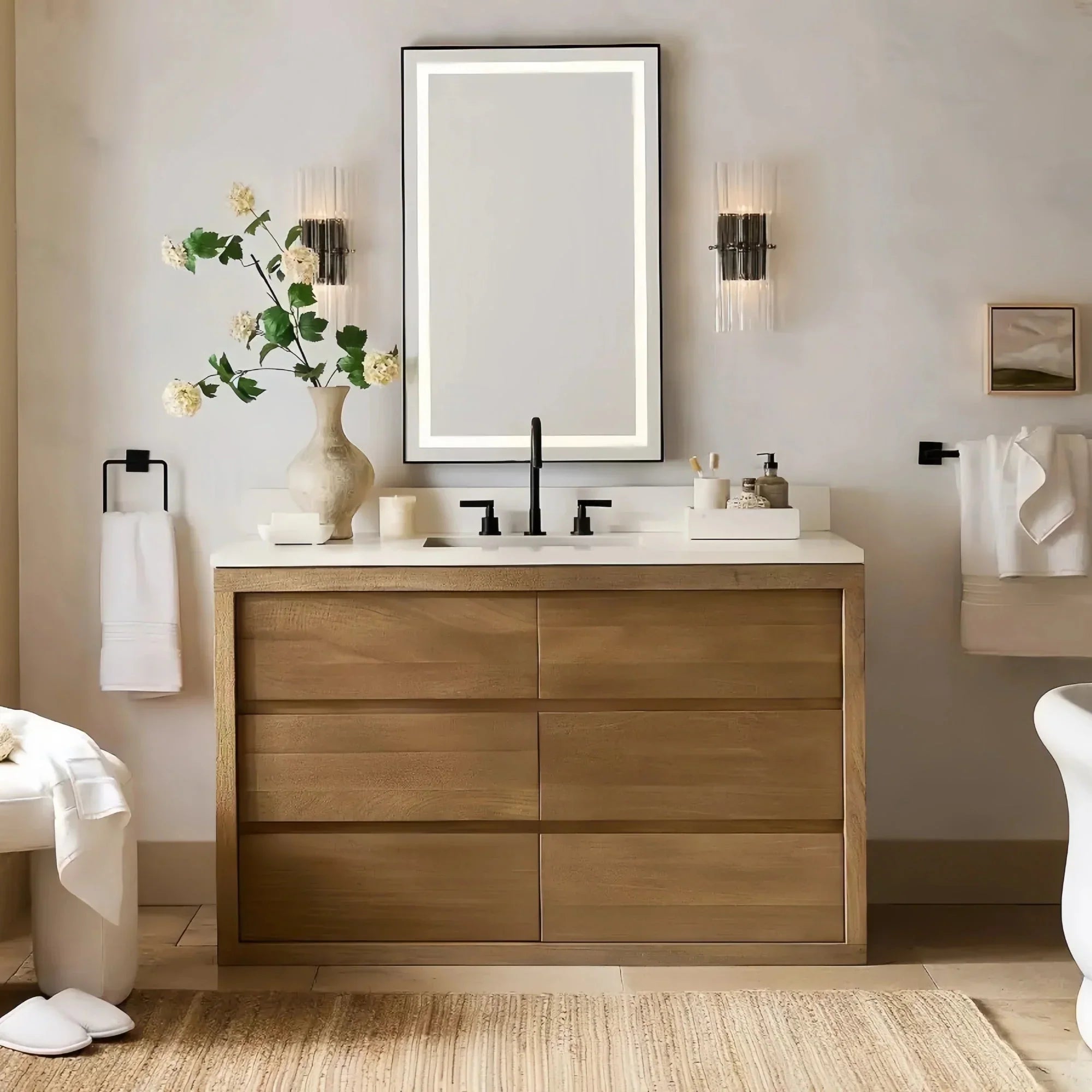 Mallory Glass Wall Sconce - Arialamps