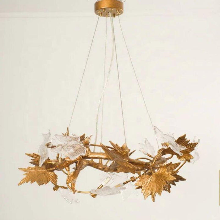 Maple Leaf Branch Chandelier-branch chandeliers for dining room,branch chandeliers for stairways,branch chandeliers for foyer,branch chandeliers for bedrooms,branch chandeliers for kitchen,branch chandeliers for living room-Arialamps