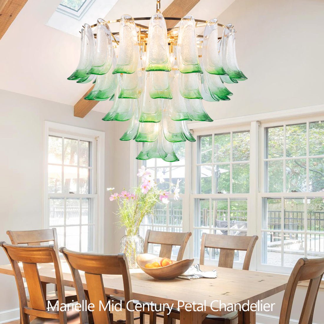 Marielle Mid Century Petal Chandelier - Arialamps