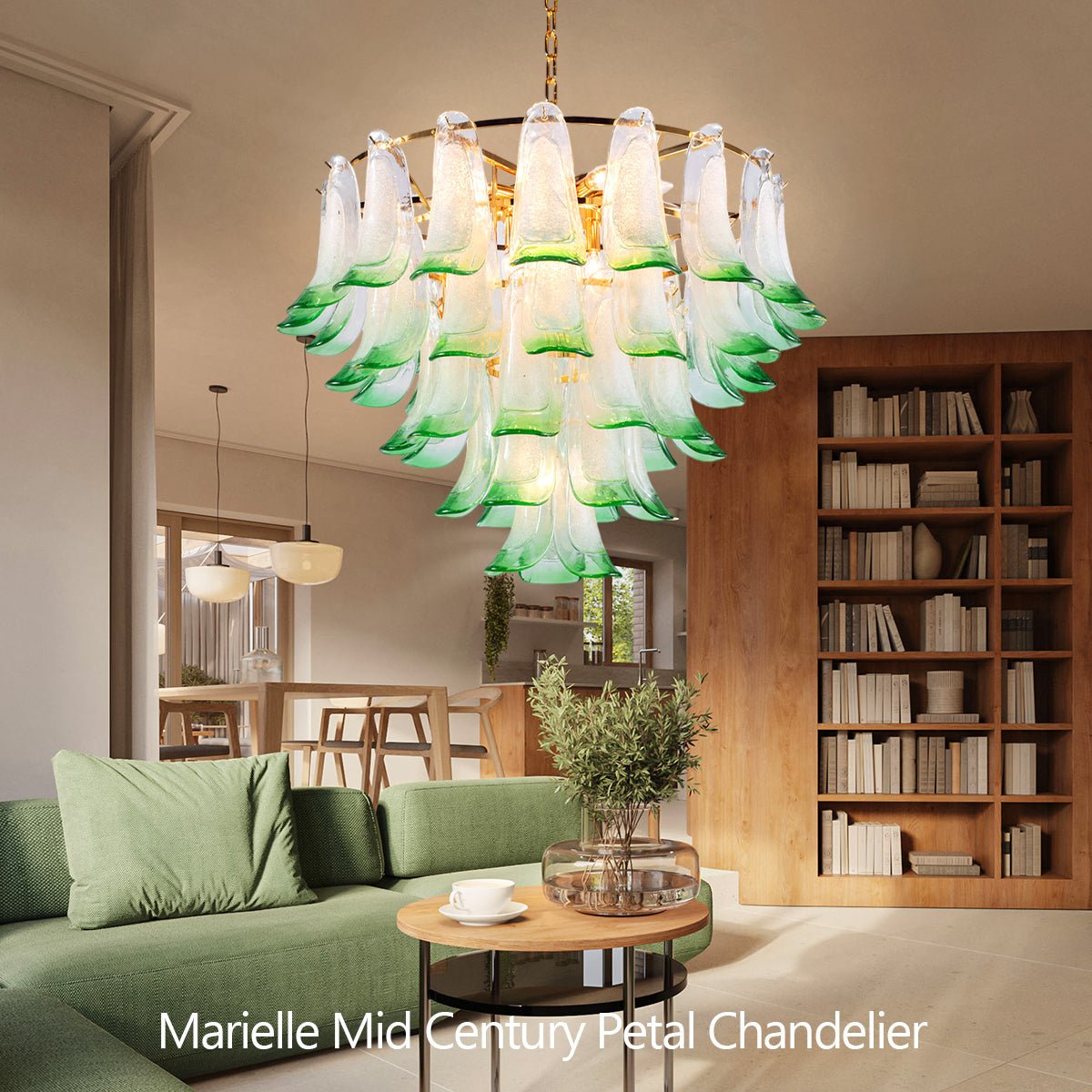 Marielle Mid Century Petal Chandelier - Arialamps