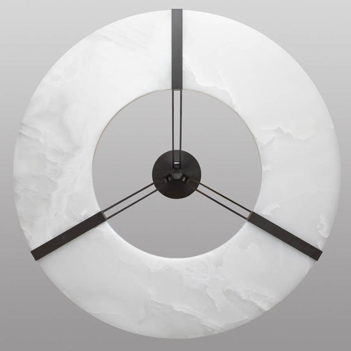 Maxine Modern Round Alabaster Plate Chandelier, Exquisite Illumination Chandelier Kevin Studio Inc