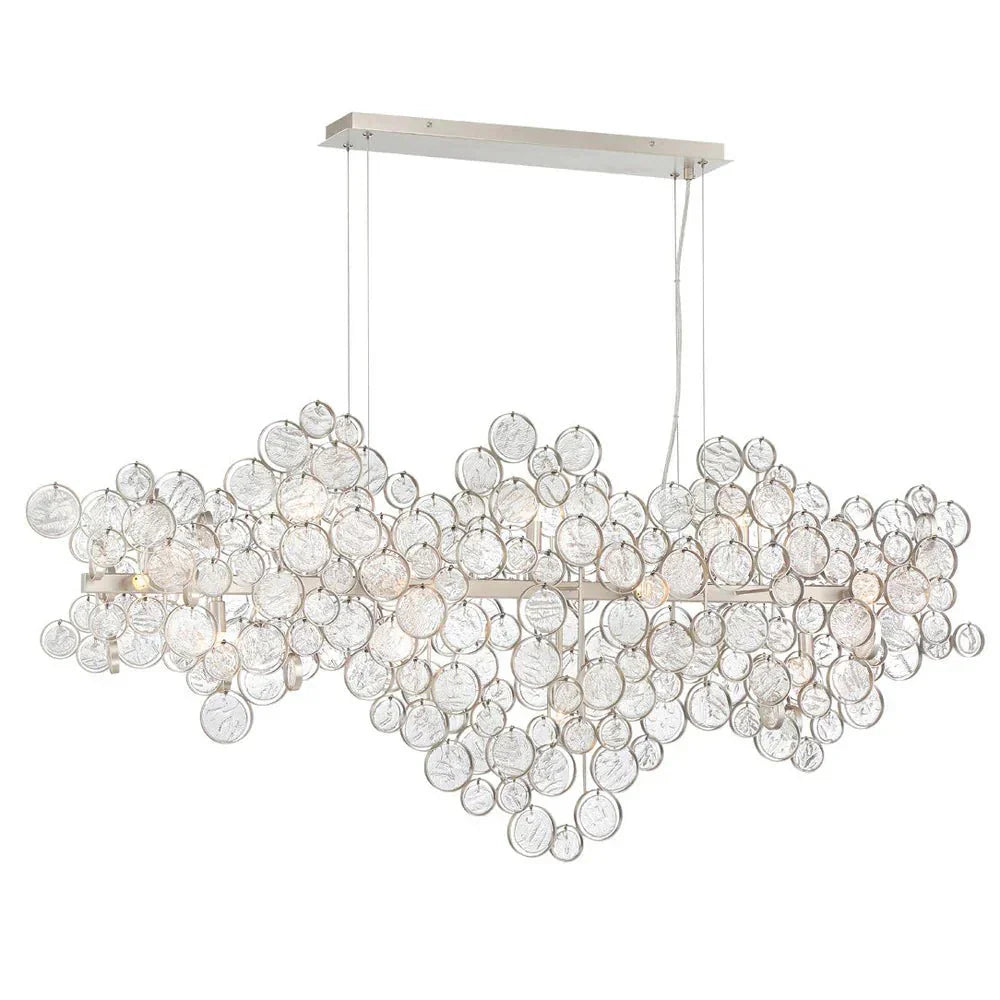 Mirella Trento Clustered Glass Linear Chandelier - Arialamps