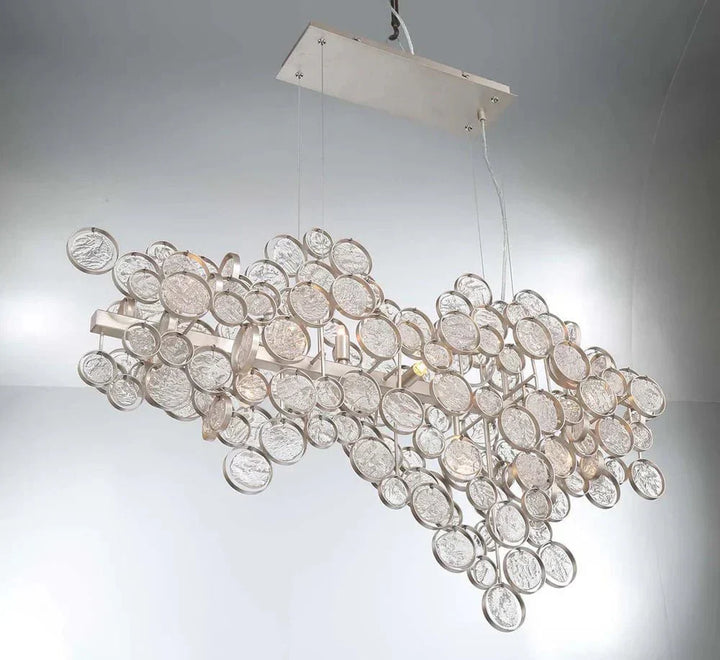 Mirella Trento Clustered Glass Linear Chandelier - Arialamps
