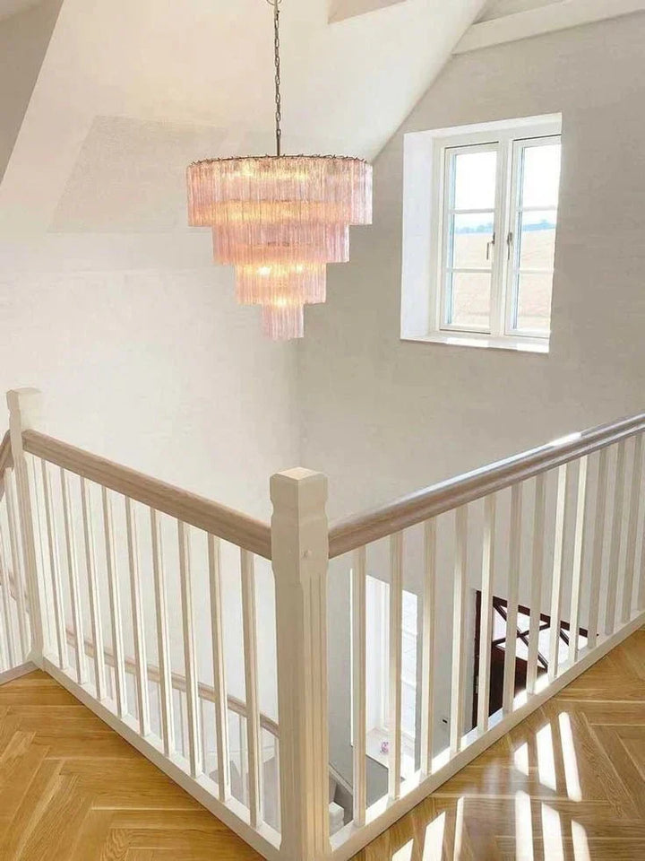 Modern Art Design 3/4/5/7 - Tier Hand - blown Glass Tiered Chandelier - Arialamps