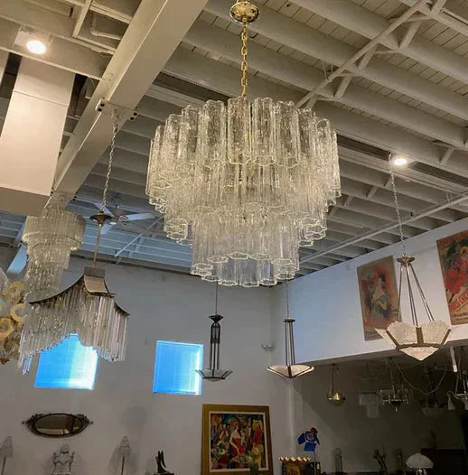 Modern Art Design 3/4/5/7 - Tier Hand - blown Glass Tiered Chandelier - Arialamps