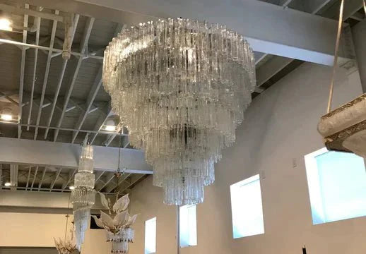 Modern Art Design 3/4/5/7 - Tier Hand - blown Glass Tiered Chandelier - Arialamps
