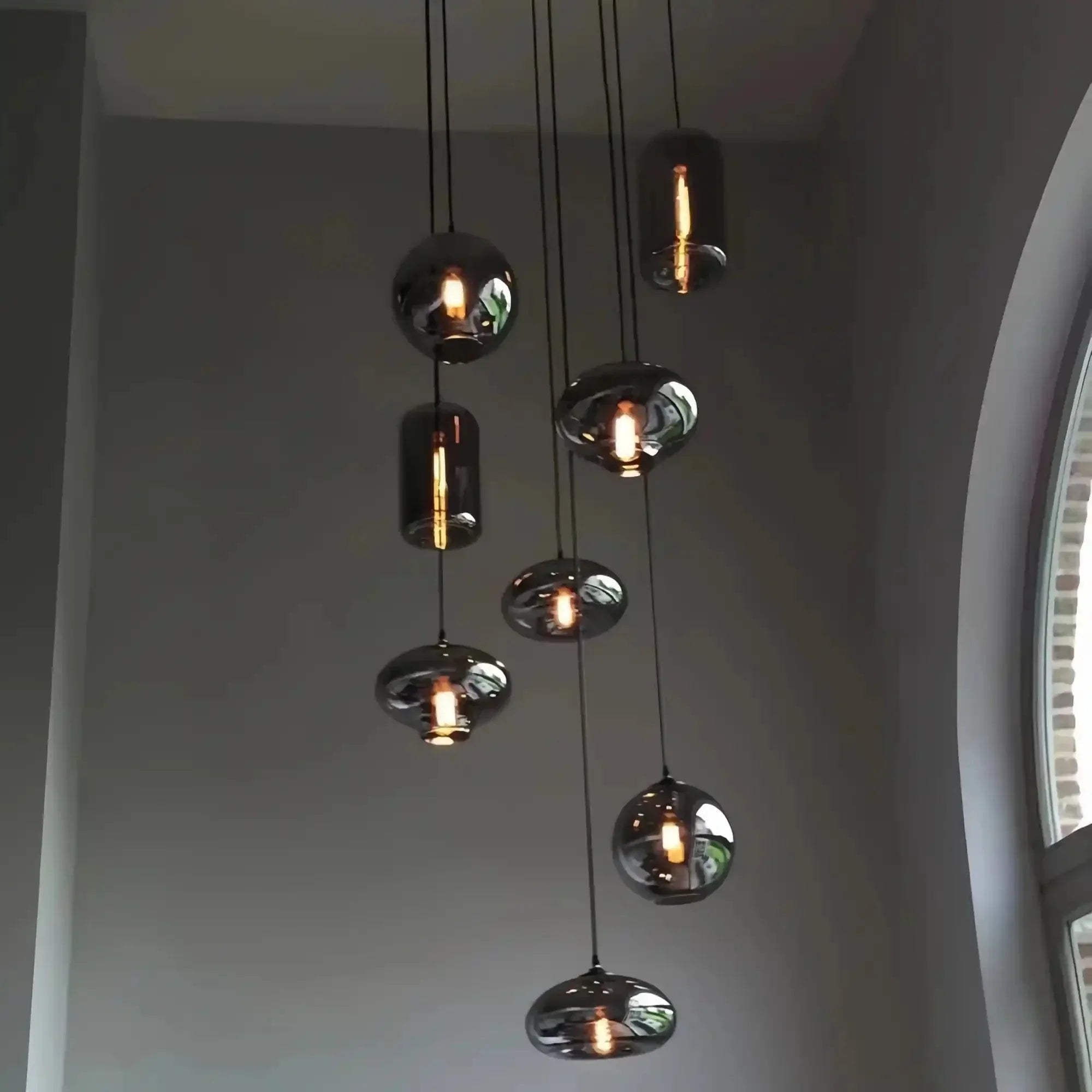 Modern Pendant Fixture light For 2 Story Foyer /Enterway /Staircase - Arialamps