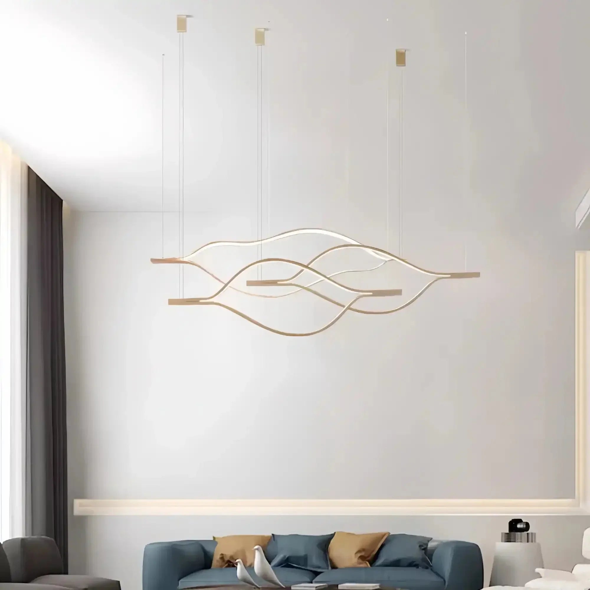 Modern Simple Aluminum Waving Chandelier - Arialamps