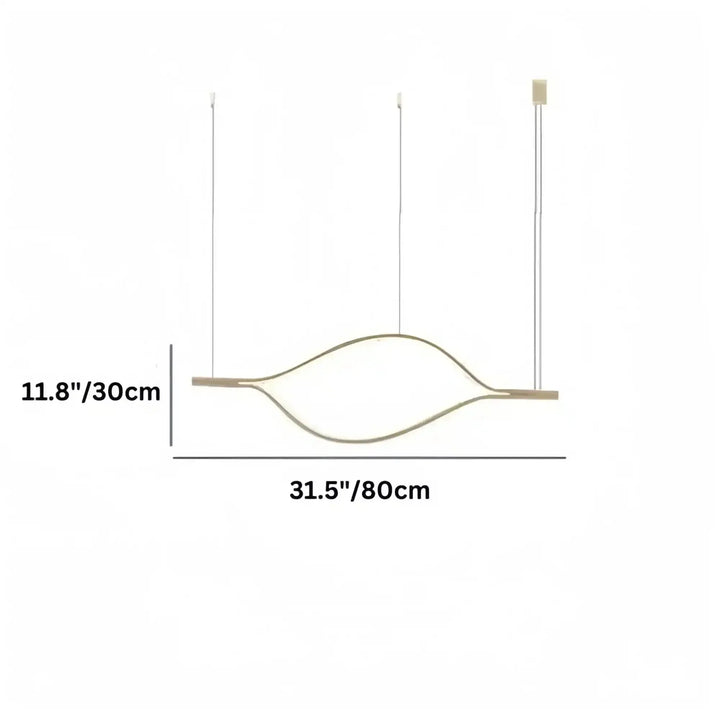 Modern Simple Aluminum Waving Chandelier - Arialamps