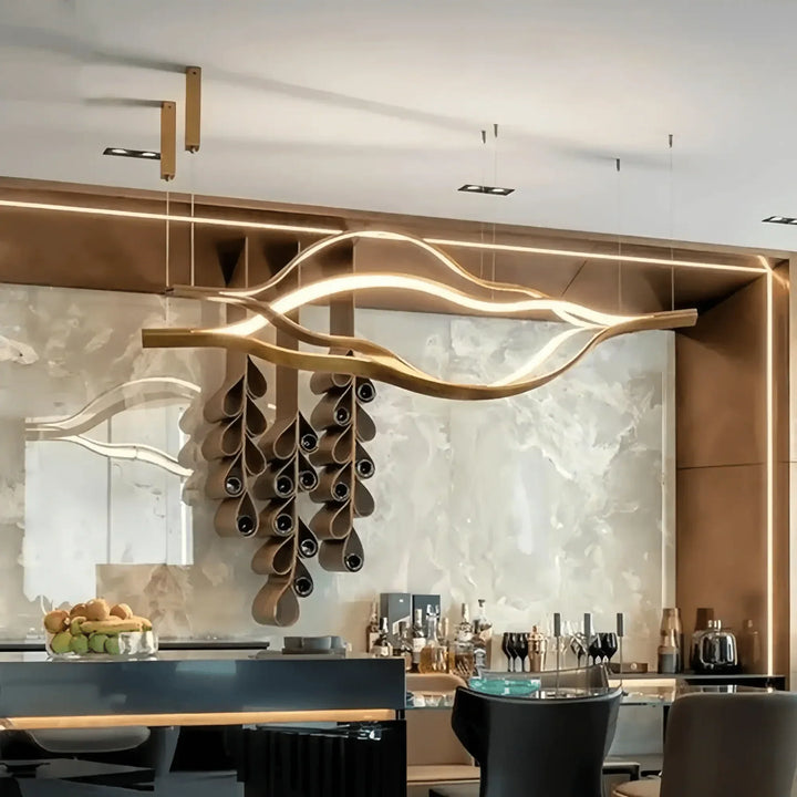 Modern Simple Aluminum Waving Chandelier - Arialamps