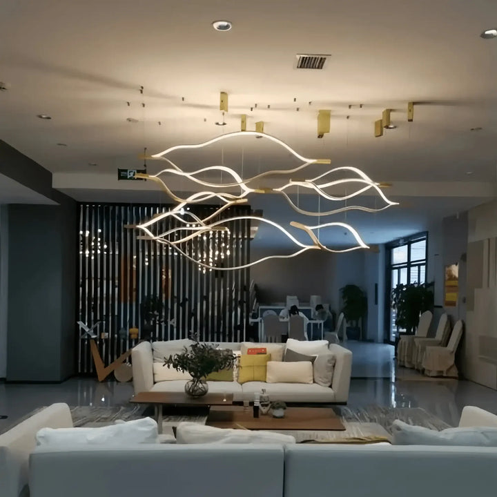 Modern Simple Aluminum Waving Chandelier - Arialamps