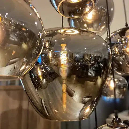 Modern Smoke Gray Glass Lamp Designer Chandelier - Arialamps
