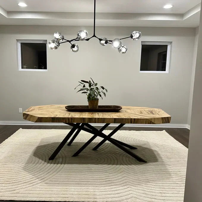 Modern Sputnik Smoky Gray/Amber Glass Branch Chandelier for Kitchen Island/Dining Room-Chandeliers-Arialamps