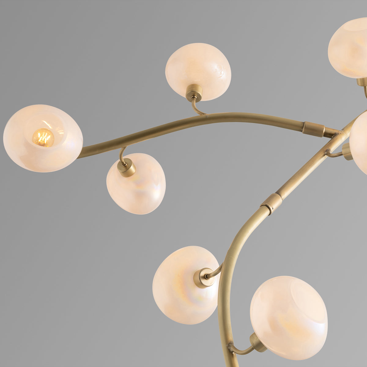 Modern Vertical Branches Glass Globe Chandelier-Arialamps