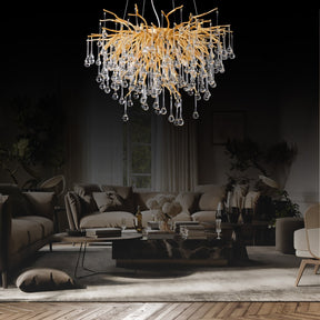 Doris Rain Branch Chandelier 23.5"D Gold