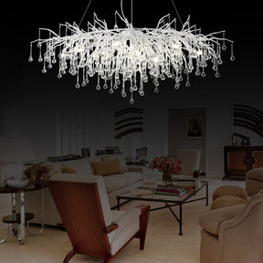 Doris Rectangle Branch Chandelier 45"L Silver