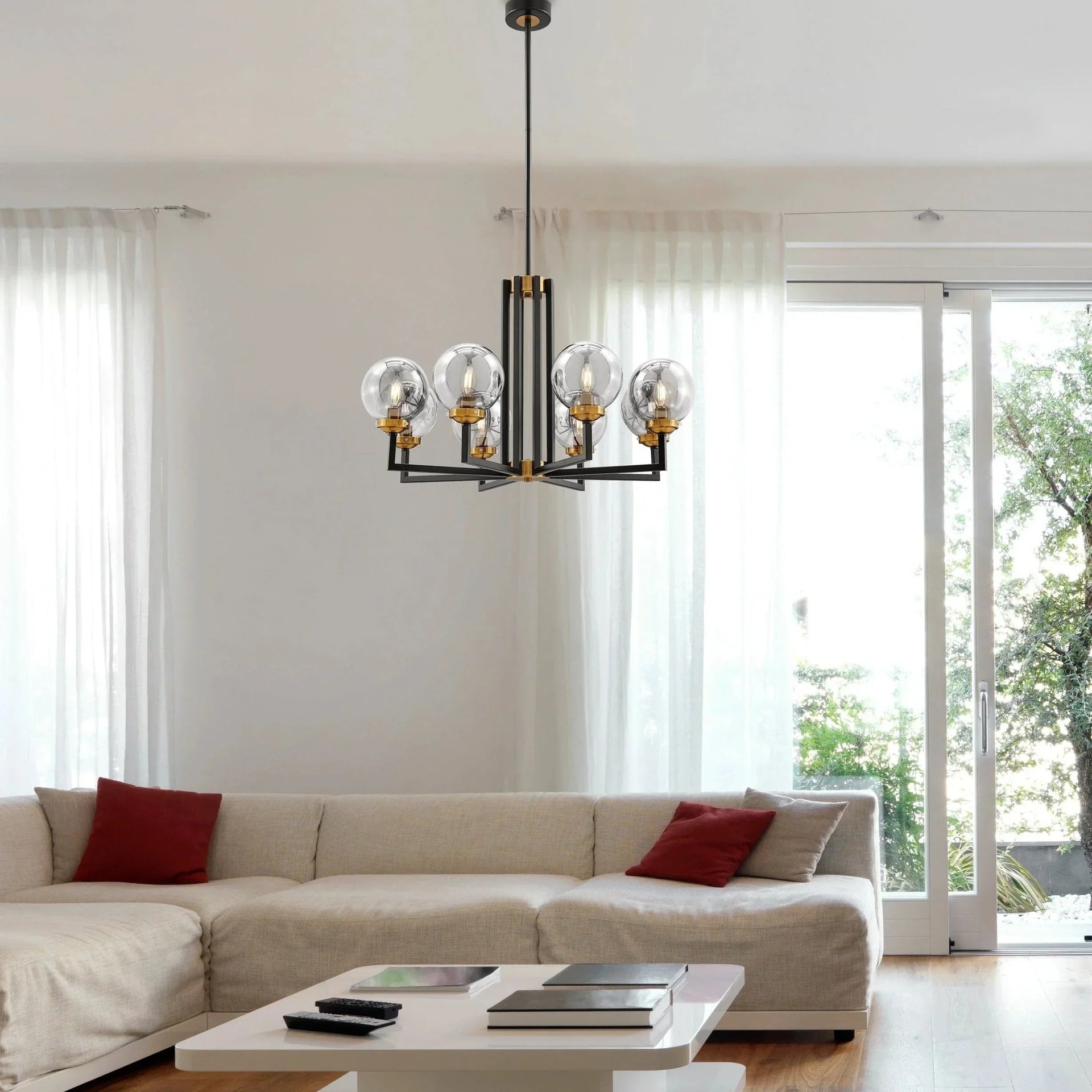 Monachopsis Large Gold & Black Chandelier - Arialamps