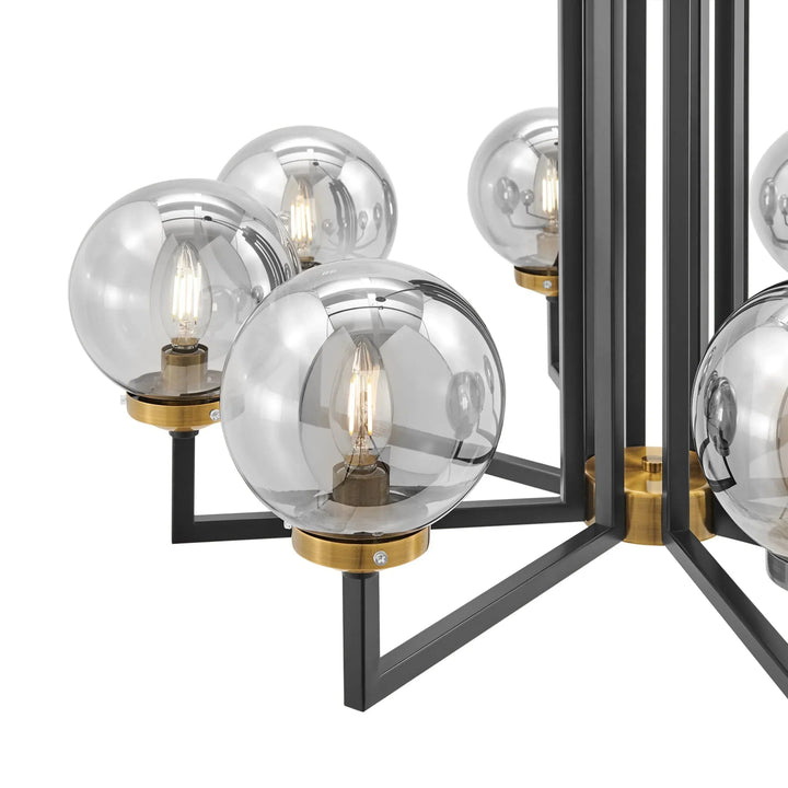Monachopsis Large Gold & Black Chandelier - Arialamps