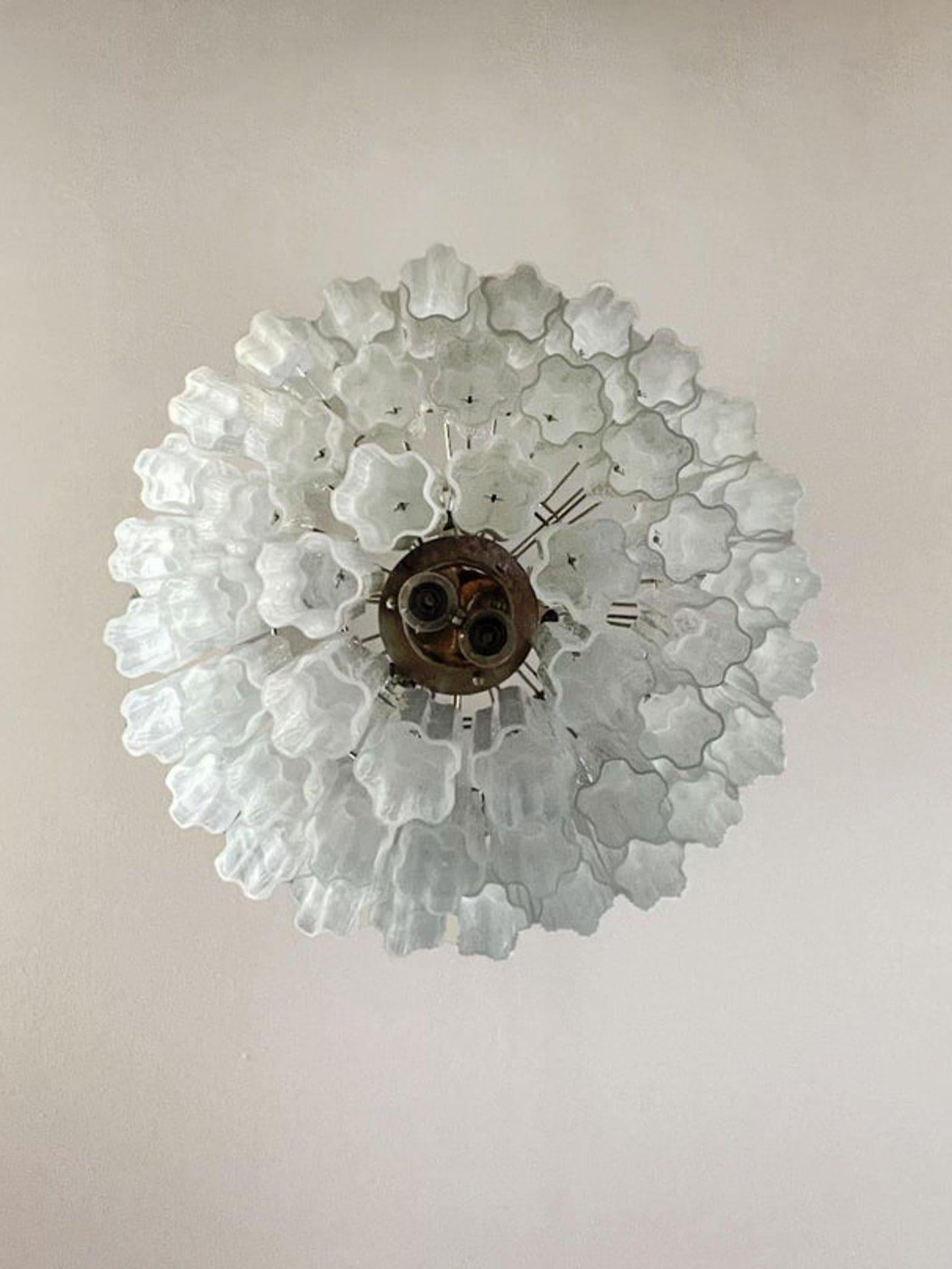 Murano Chandelier – 48 tubes – Alabaster White-Arialamps