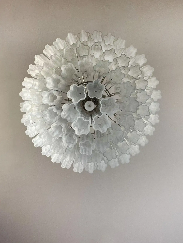 Murano Chandelier – 78 tubes – Alabaster white-Arialamps