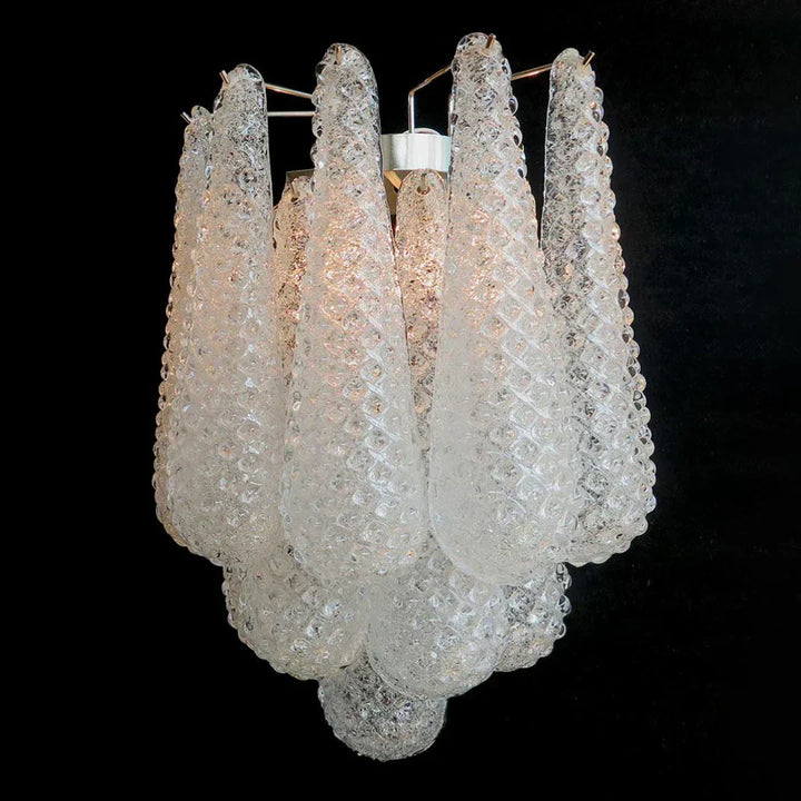 Murano Petals White Wall Light 13.4"-Wall Light-Arialamps