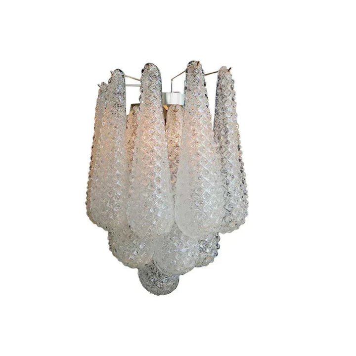 Murano Petals White Wall Light 13.4"-Wall Light-Arialamps