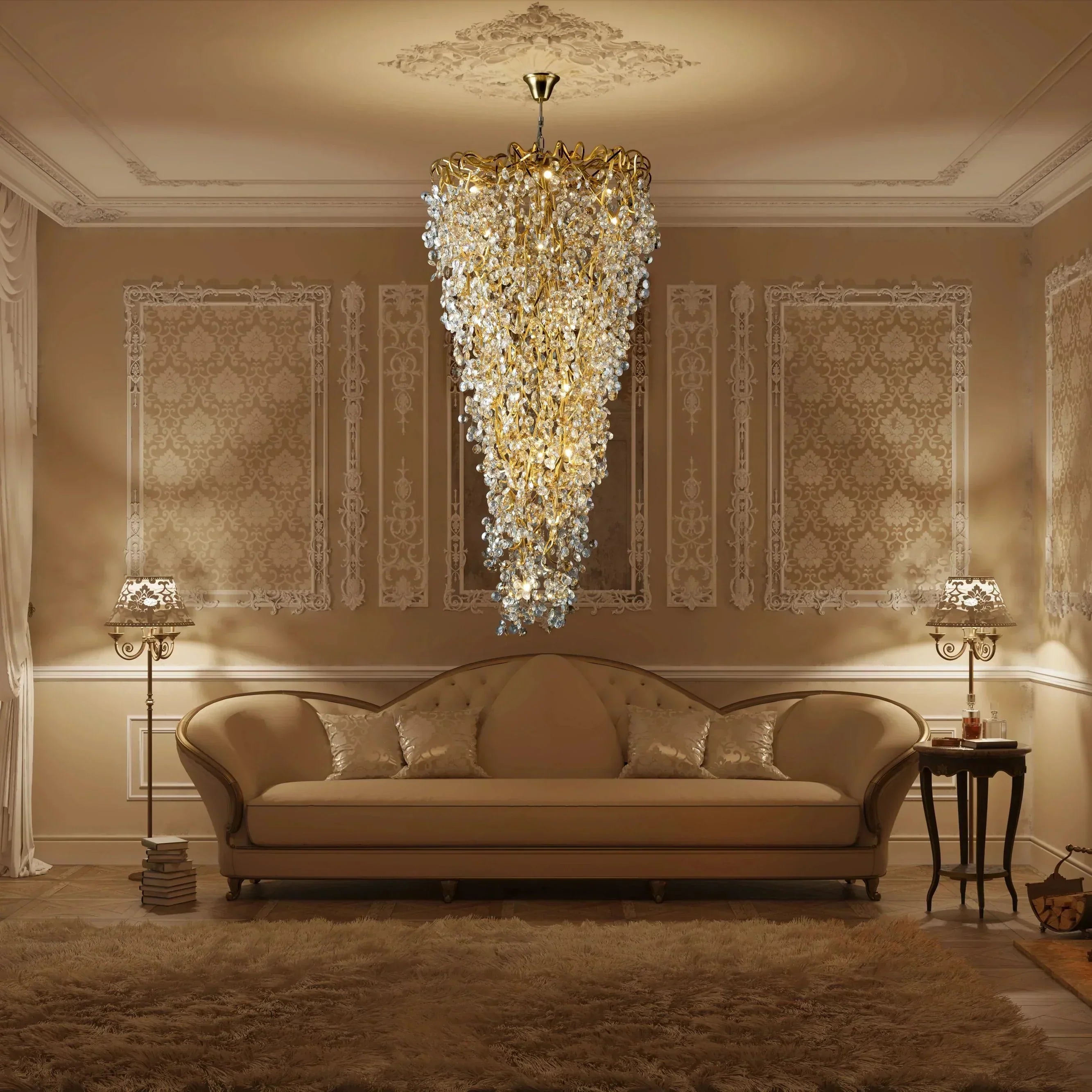 New Modern Light Luxury Branch Crystal Chandelier for Dining /Living Room-Chandeliers-Arialamps
