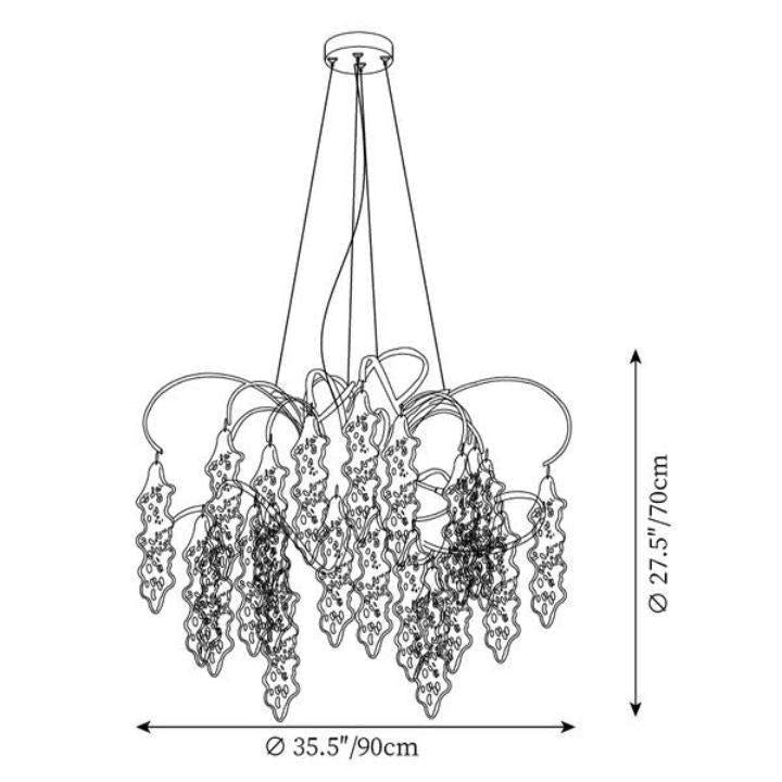 Niagara Round Chandelier-chandeliers for dining room,chandeliers for stairways,chandeliers for foyer,chandeliers for bedrooms,chandeliers for kitchen,chandeliers for living room-Arialamps