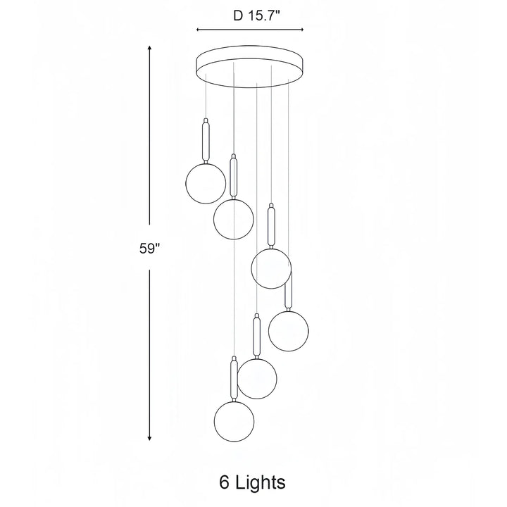 Nordic Extra Large Minimalist Long Pendant Light for High Ceiling Staircase-