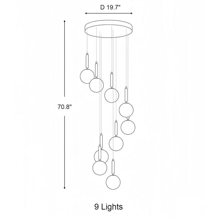 Nordic Extra Large Minimalist Long Pendant Light for High Ceiling Staircase-