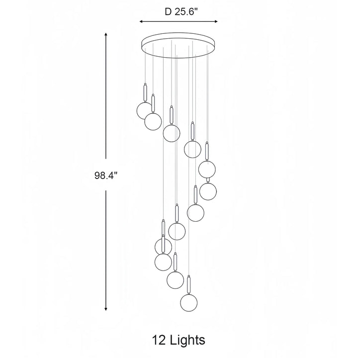 Nordic Extra Large Minimalist Long Pendant Light for High Ceiling Staircase-
