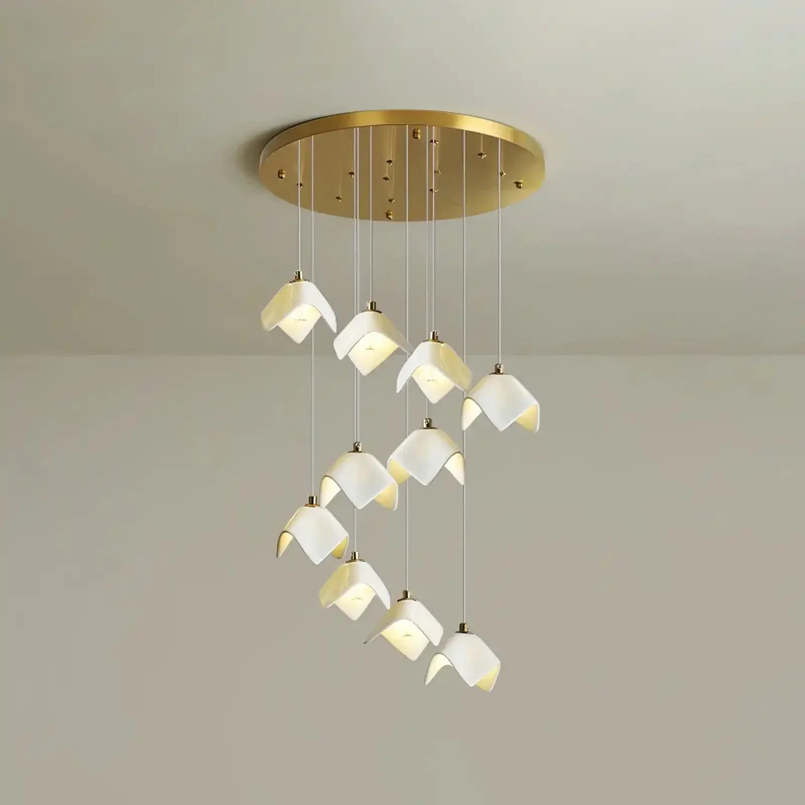Orlani Bloom Cascade Stairs Chandelier - Arialamps