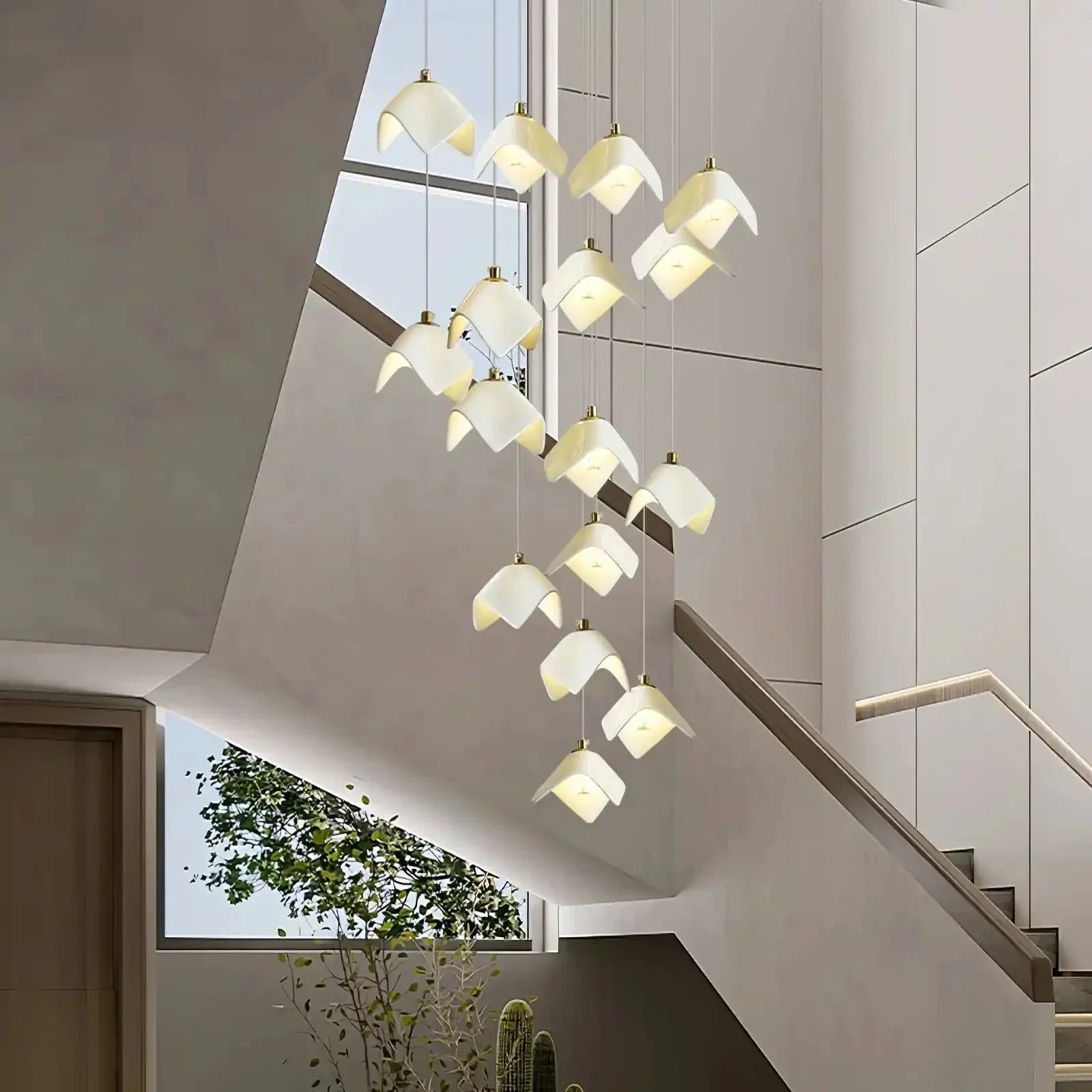 Orlani Bloom Cascade Stairs Chandelier - Arialamps