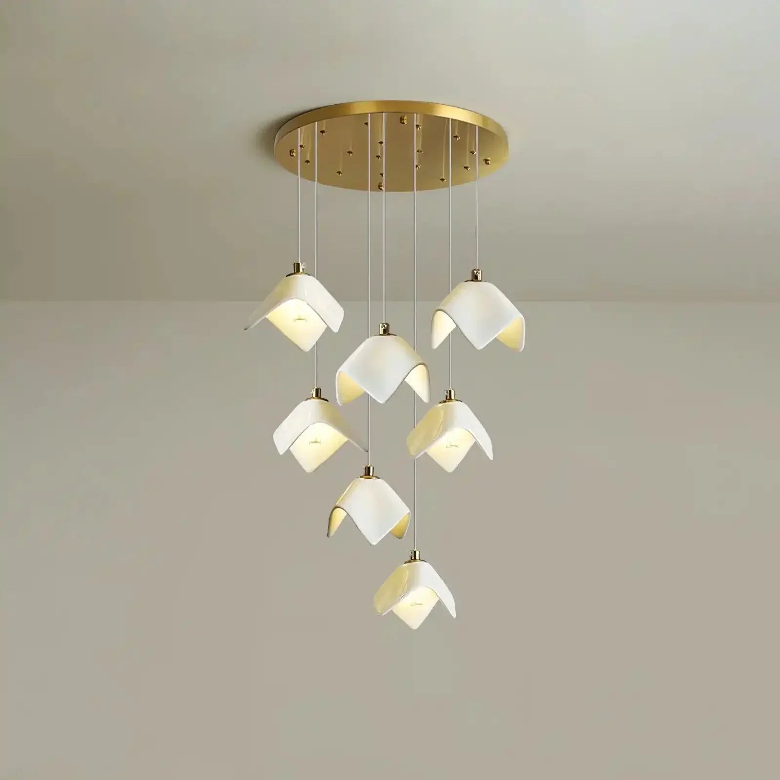 Orlani Bloom Cascade Stairs Chandelier - Arialamps
