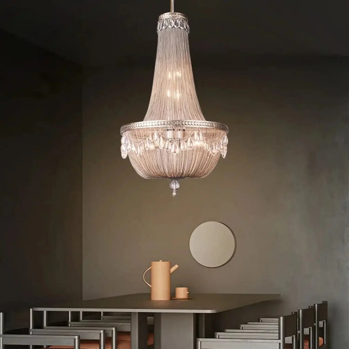 Oversize Modern Metal Art Luxury Crystal Chandelier for Duplex Hall/Staircase/Villa/Foyer - Arialamps