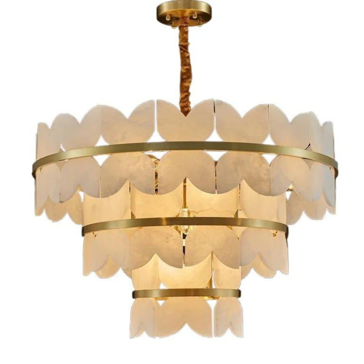 Patanga Alabaster Chandelier Light-Arialamps