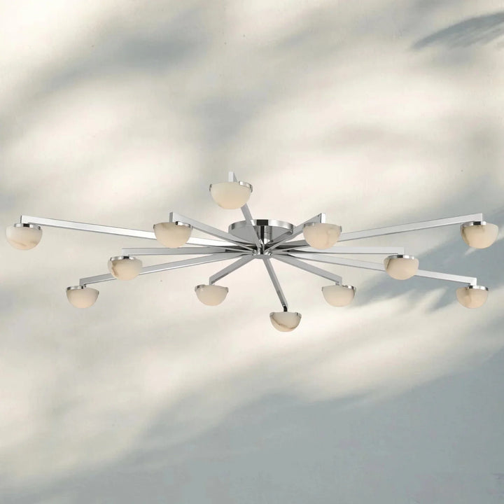 Pedrea Alabaster Wearstler Large Staggered Arm Flush Mount - Arialamps