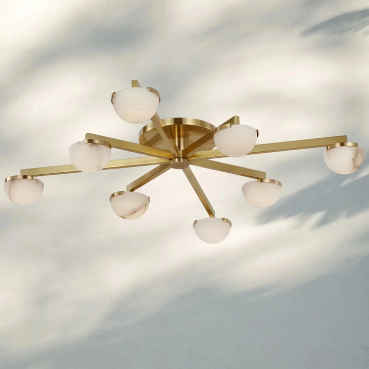 Pedrea Alabaster Wearstler Large Staggered Arm Flush Mount - Arialamps