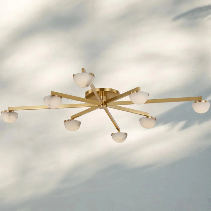 Pedrea Alabaster Wearstler Large Staggered Arm Flush Mount - Arialamps