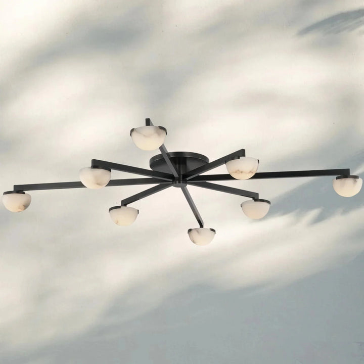 Pedrea Alabaster Wearstler Large Staggered Arm Flush Mount - Arialamps